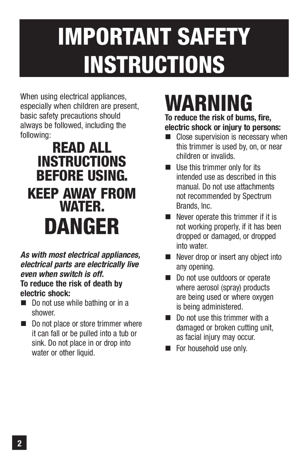 Remington NE-300 manual IMPORTANT SAFETY Instructions 